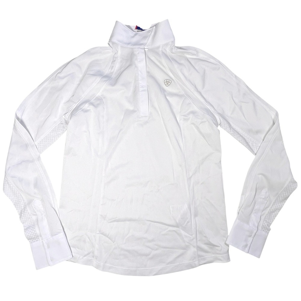 Ariat Sunstopper 3.0 Pro Show Shirt Women XS White Equestrian LS 10048934 New
